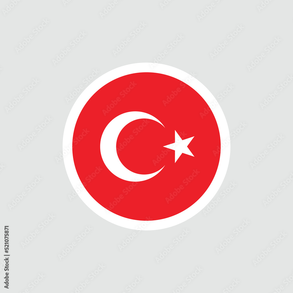 Turkish flag. Turkish red flag with Muslim crescent and star. State symbol of the Turkish Republic. Turkish flag. Turkish red flag with Muslim crescent and star. State symbol of the Turkish Republic.