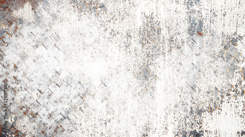 Abstract brown orange white rusty spotty dirty grunge weathered old aged meta...