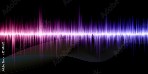 Colorful sound wave illustrated for background