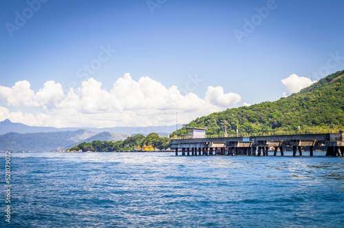 View of the sea and mountains at Angra dos Reis town, State of Rio de Janeiro, Brazil. Taken with Nikon D5100 18-55mm lens, at 42mm, 1/250 f 7.1 ISO 100. Date: Mar 16, 2014 photo