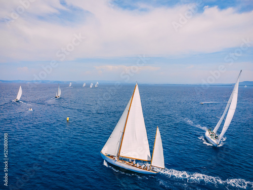 Argentario Sailing Week ketch yacht sailing and taking the mark photo