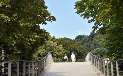 Karlssteg zum Stadtgarten in Freiburg photo