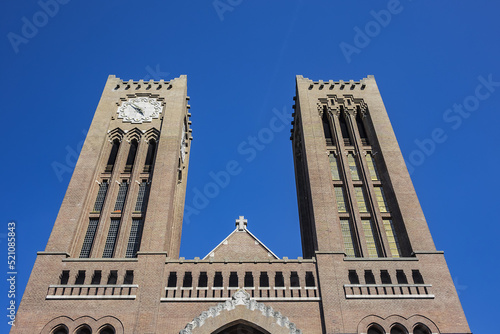 Saint Bavo's Cathedral Basilica (Koepel Kathedraal), Roman Catholic church built in neo-Roman style. Cathedral Basilica is dedicated to the patron of Haarlem. Haarlem, North Holland, the Netherlands.