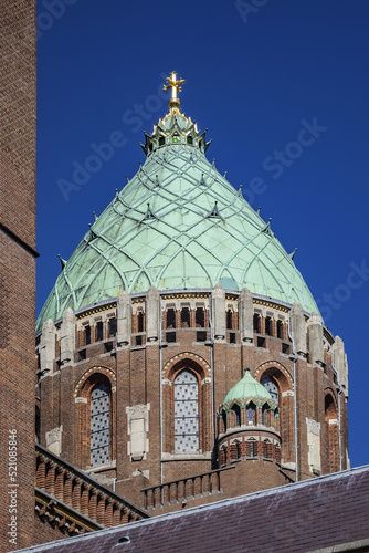 Saint Bavo's Cathedral Basilica (Koepel Kathedraal), Roman Catholic church built in neo-Roman style. Cathedral Basilica is dedicated to the patron of Haarlem. Haarlem, North Holland, the Netherlands. photo