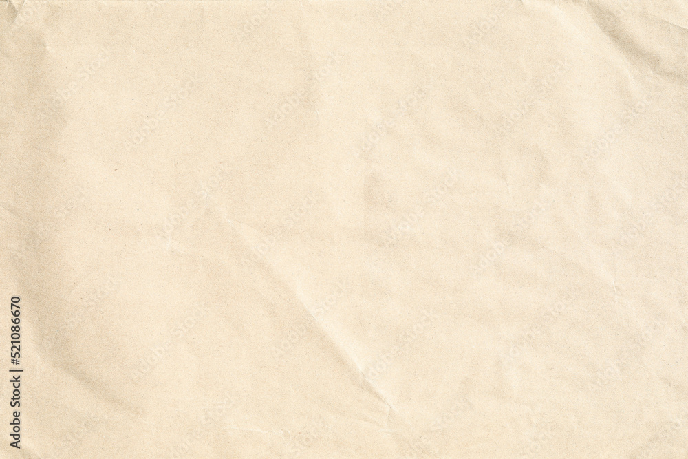 Beige crumpled paper background texture