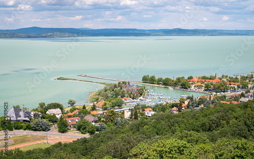 Harbour of the town of Fony  d  along Lake Balaton in Hungary