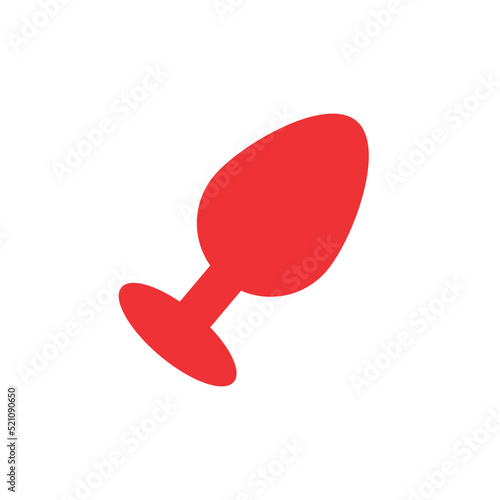 Anal plug icon. Sex toy for adults. Vector illustration