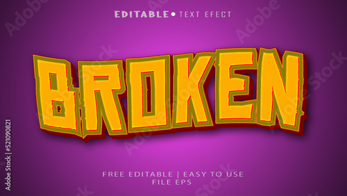 Broken editable text efect