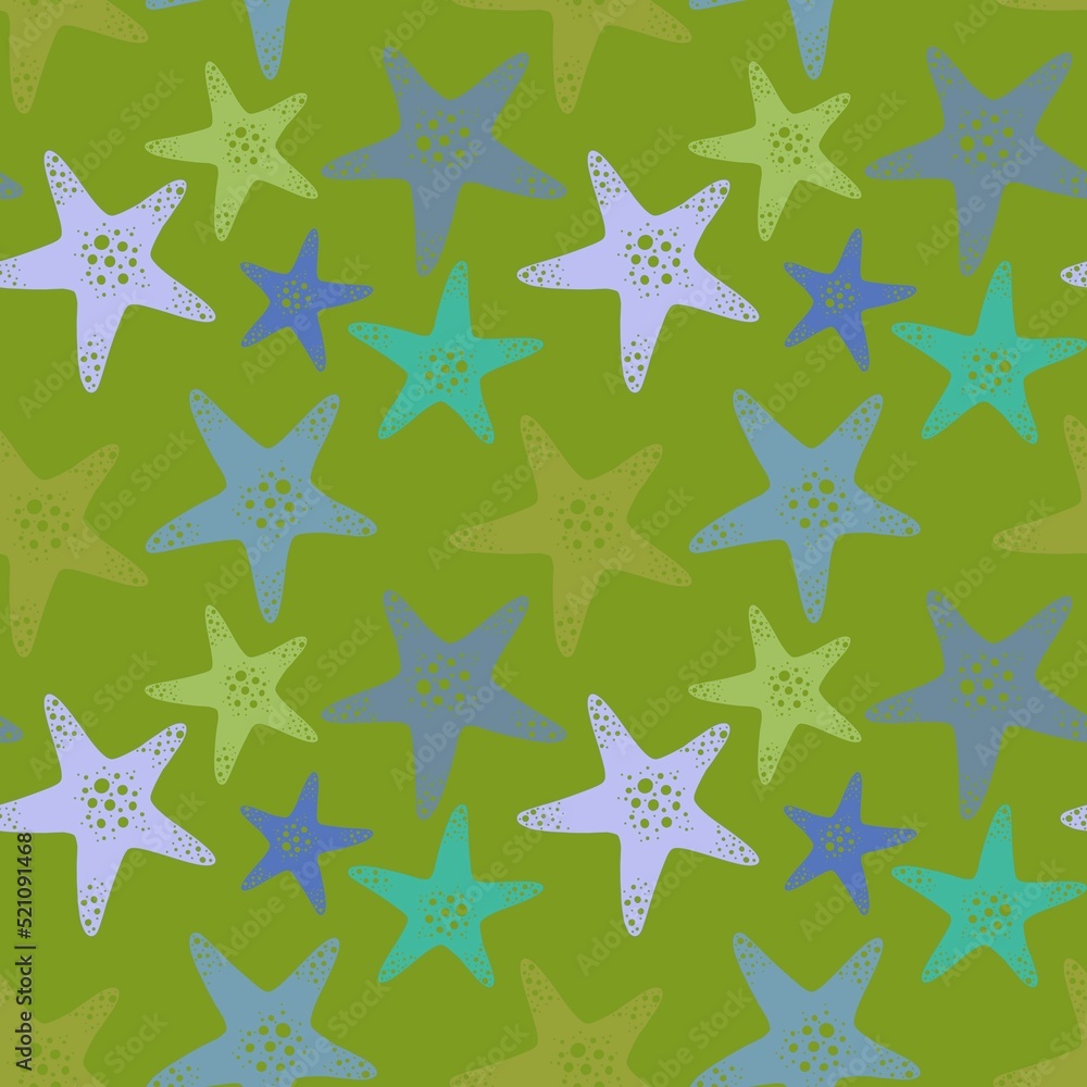 Summer ocean seamless sea star pattern for clothes print and accessories and kids and fabrics and wrapping paper Summer ocean seamless sea star pattern for clothes print and accessories and kids and fabrics and wrapping paper
