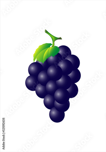 Icono de racimo de uvas negras. Vendimia