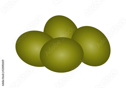 Icono de aceitunas verdes. Encurtidos