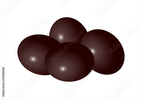 Icono de aceitunas negras. Encurtidos. Aperitivos