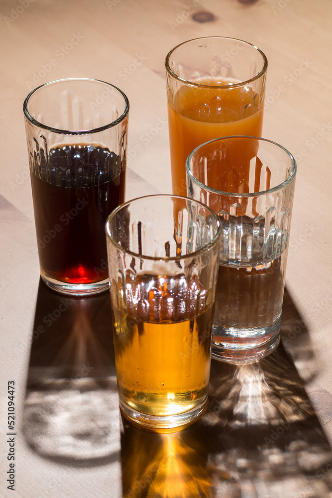 glasses with juice glasses with juice