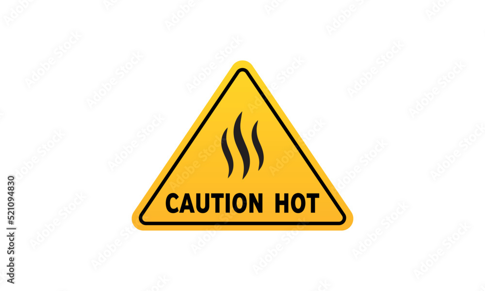 Caution sign contents hot,Hot surface caution sign Caution sign contents hot,Hot surface caution sign