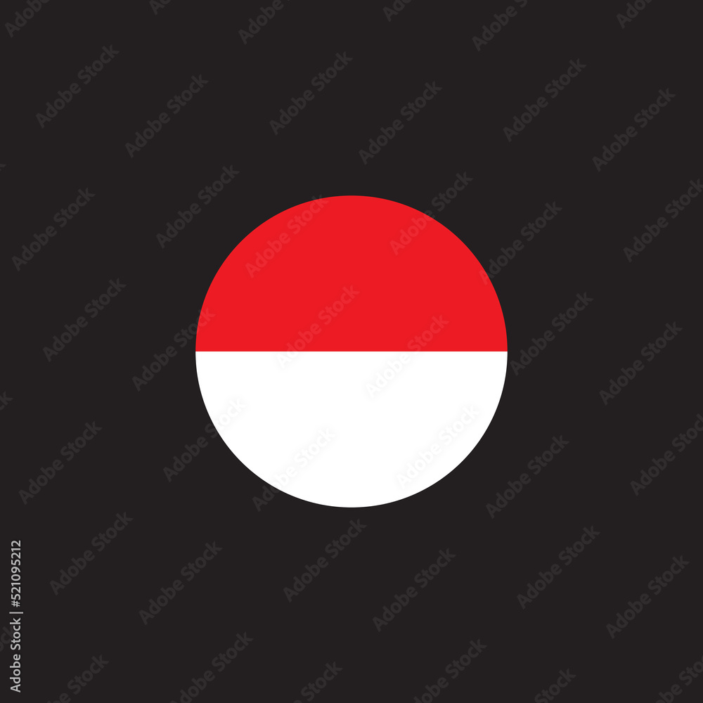 Obraz premium Indonesian flag icon