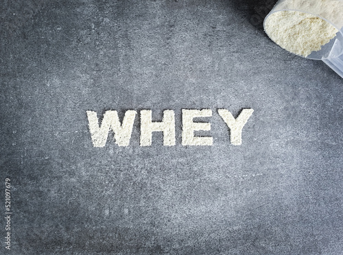 Whey powder text photo