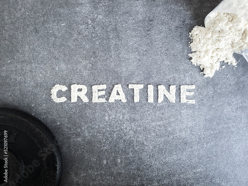Billede på lærred Creatine Dumbbell Scoop