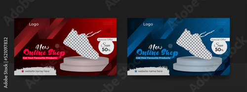 Modern YouTube video thumbnail for promotion Business. Thumbnail and web banner template.
