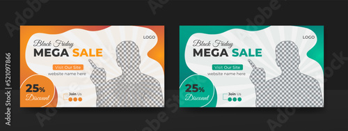 Modern YouTube video thumbnail for promotion Business. Thumbnail and web banner template.
