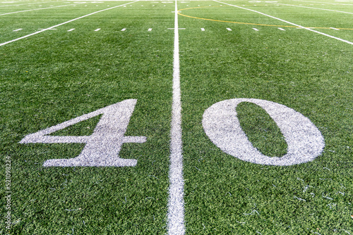 American Football Field - Forty (40) yard line  