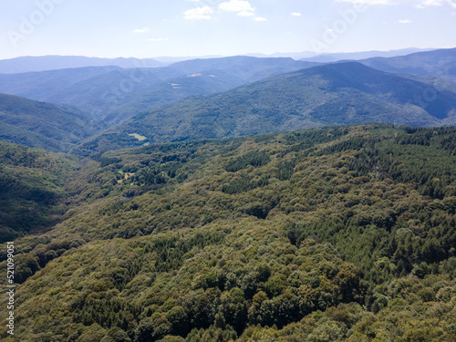 Aerial view of Koprivkite area at Rhodopes Mountain, Bulgaria © Stoyan Haytov