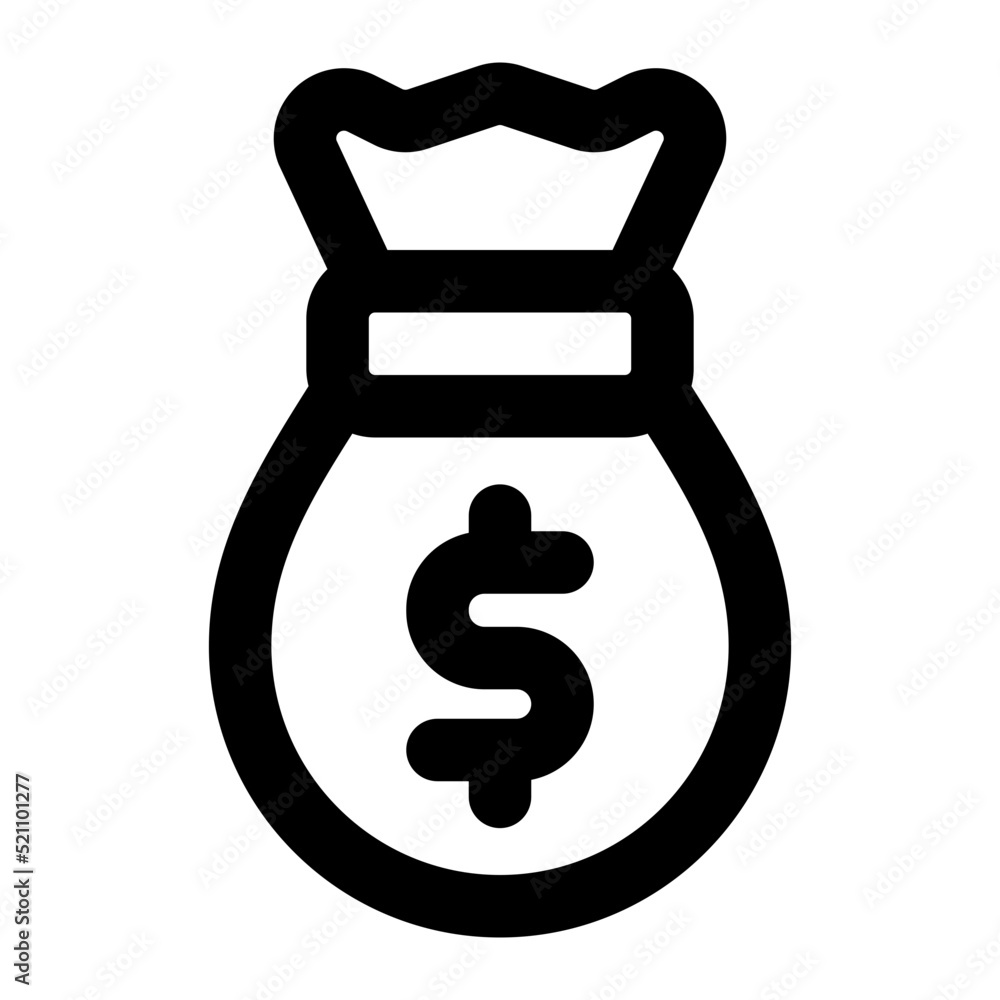 money bag icon outline style money bag icon outline style