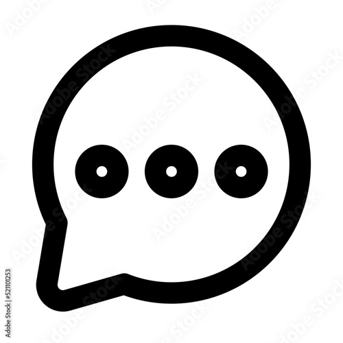 bubble chat icon outline style