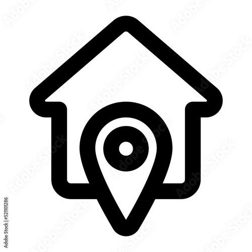 address pin icon outline style