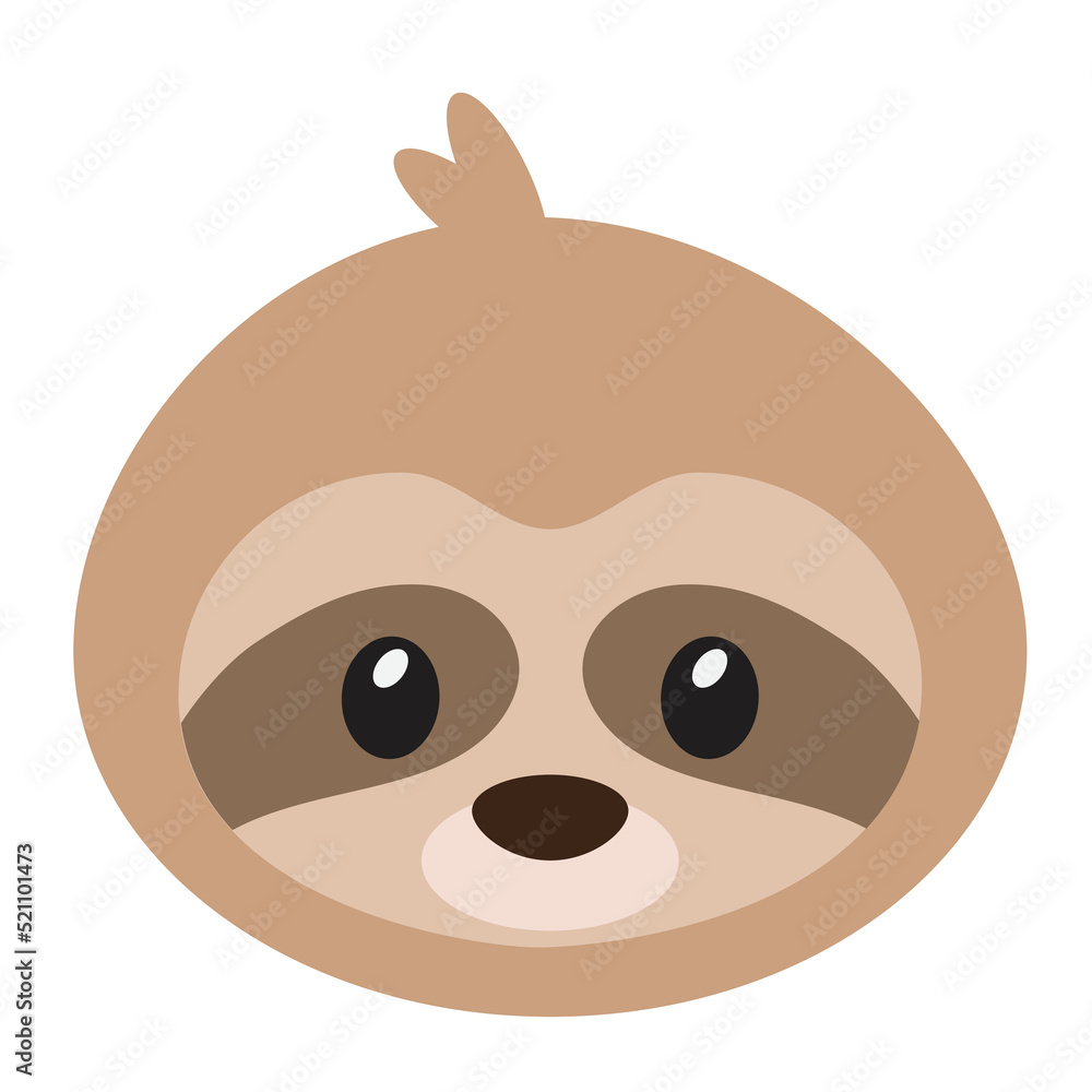 Cute baby sloth vector cartoon illustration Cute baby sloth vector cartoon illustration