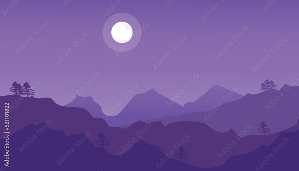 Purple gradient mountain background