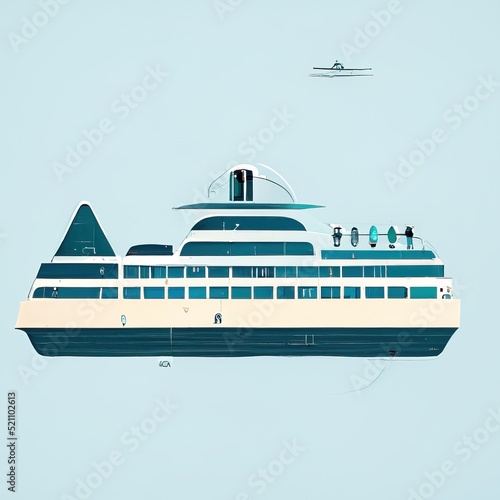 Fotografie, Obraz Cruise ship liner vacationing background