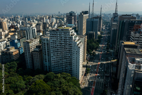 Business avenues. Sao Paulo city  Paulista avenue  Brazil.