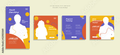 Post and stories youth coaching classes social media template