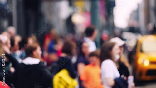 Wallpaper Mural Pedestrians Walking In New York City Torontodigital.ca