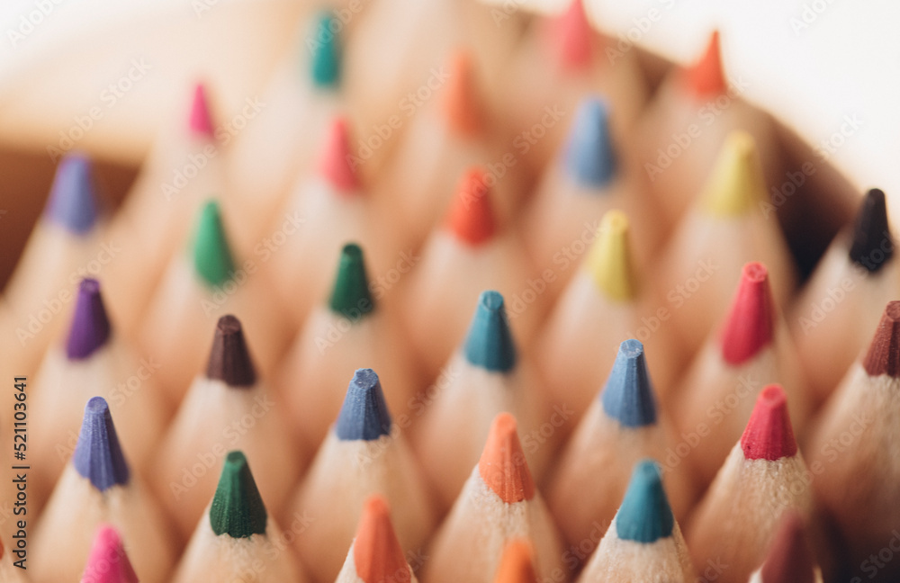 close up of colored pencils close up of colored pencils