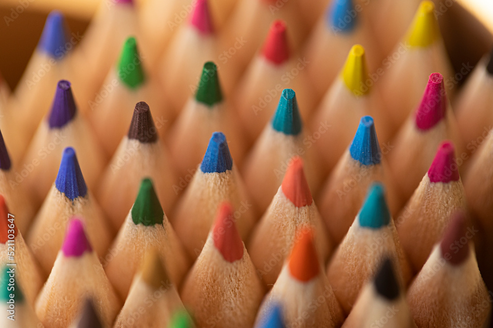pencils on white background pencils on white background