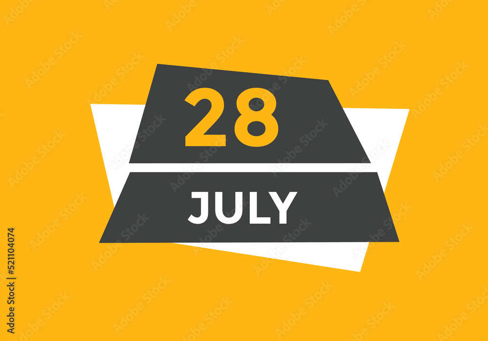 july 28 Calendar icon Design. Calendar Date 28th july. Calendar template
july 28 Calendar icon Design. Calendar Date 28th july. Calendar template