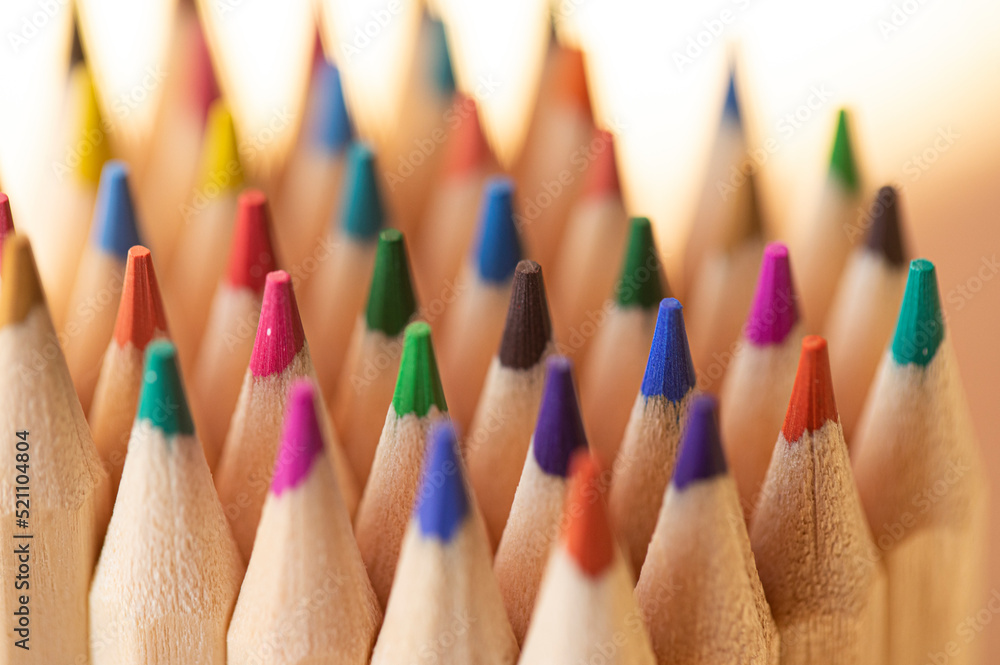 pencils on white background pencils on white background