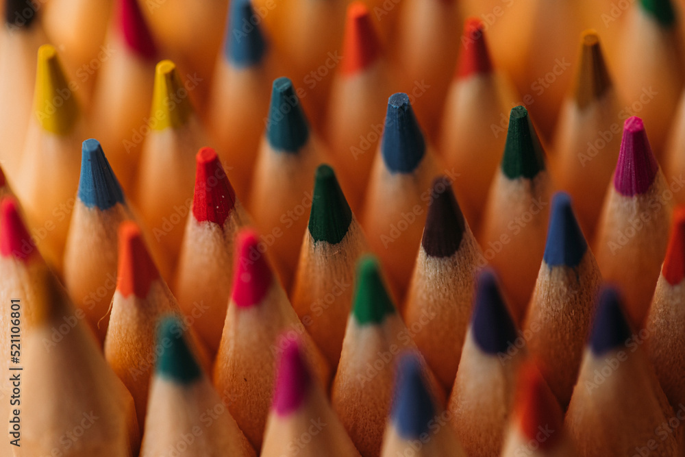 color pencils on a white background color pencils on a white background