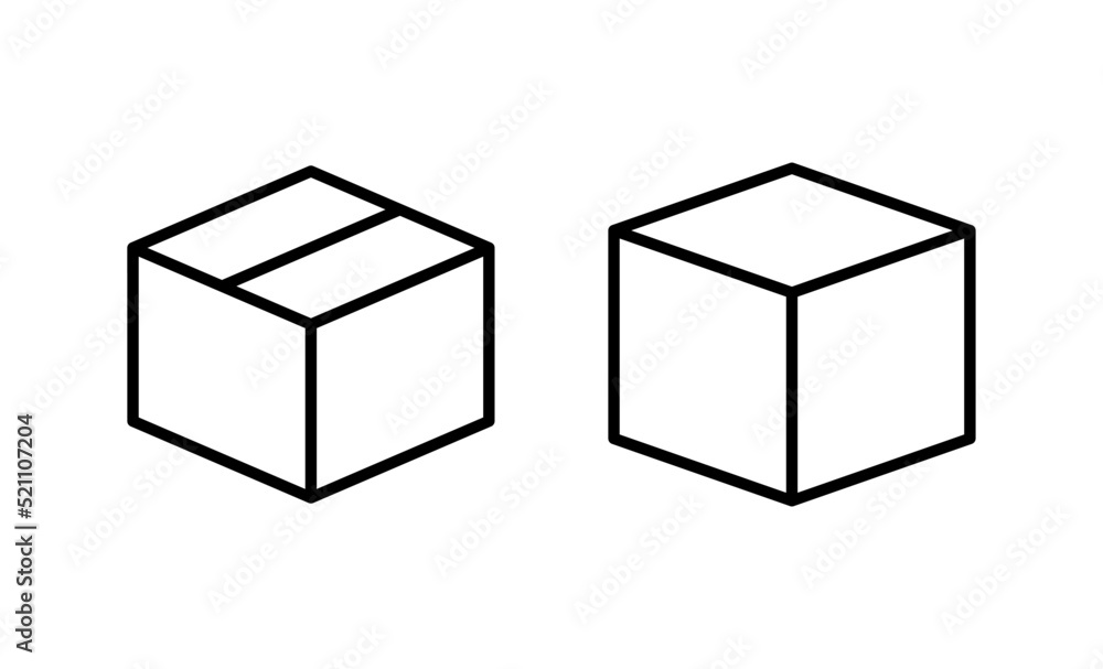 Box icon vector. box sign and symbol, parcel, package Box icon vector. box sign and symbol, parcel, package
