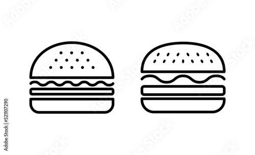 Burger icon vector. burger sign and symbol. hamburger