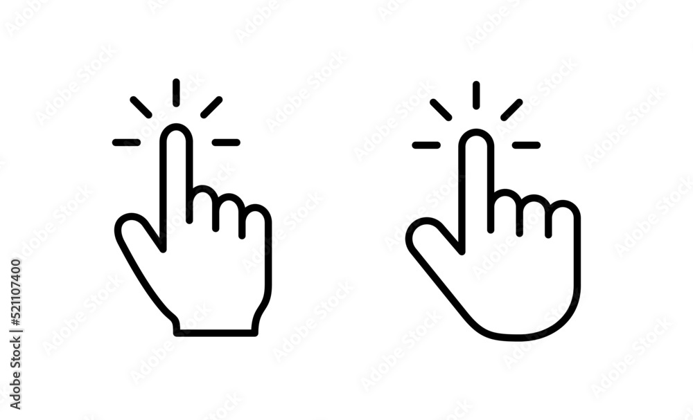 Hand cursor icon vector. cursor sign and symbol. hand cursor icon clik Hand cursor icon vector. cursor sign and symbol. hand cursor icon clik