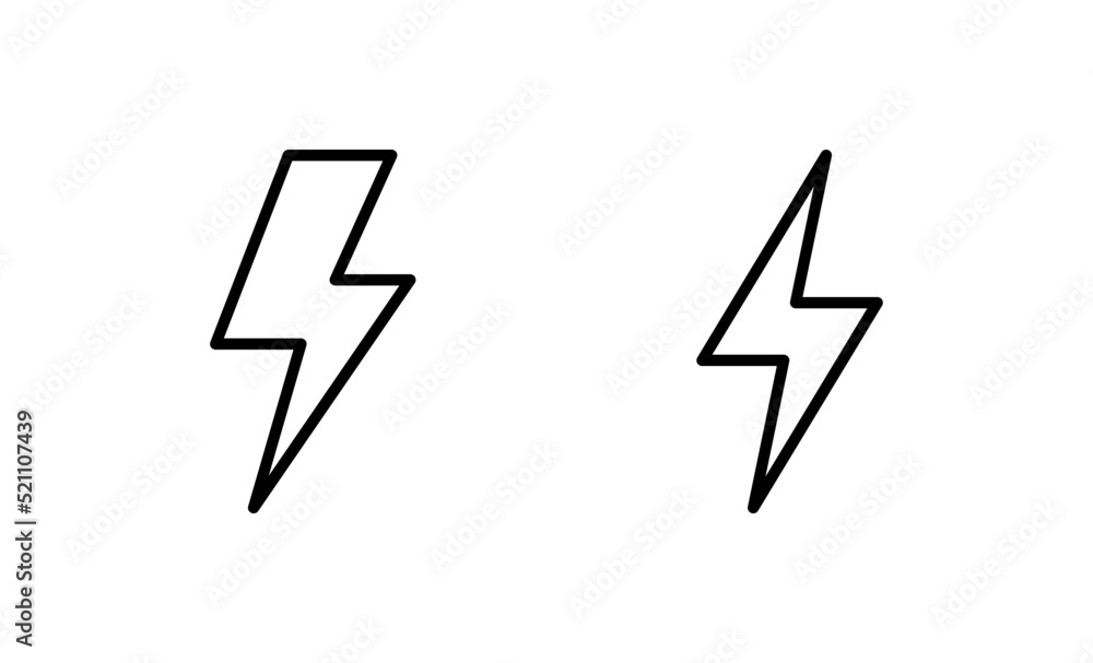 Lightning icon vector. electric sign and symbol. power icon. energy sign Lightning icon vector. electric sign and symbol. power icon. energy sign