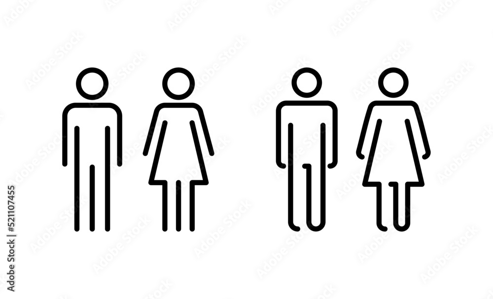 Man and woman icon vector. male and female sign and symbol. Girls and boys Man and woman icon vector. male and female sign and symbol. Girls and boys