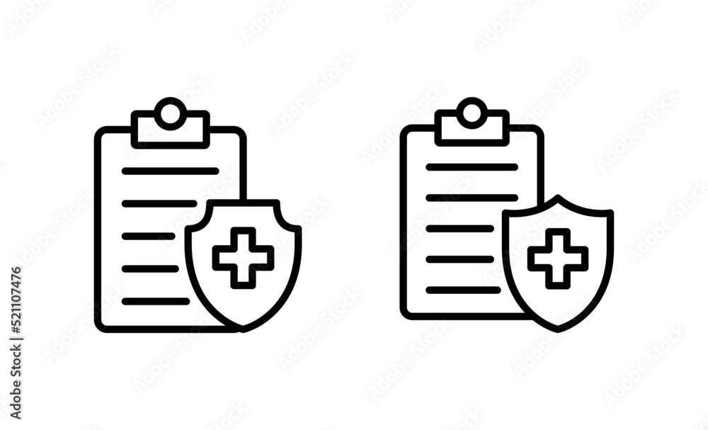 Medical insurance icon vector. health insurance sign and symbol Medical insurance icon vector. health insurance sign and symbol