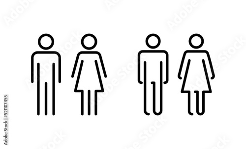 Man and woman icon vector. male and female sign and symbol. Girls and boys