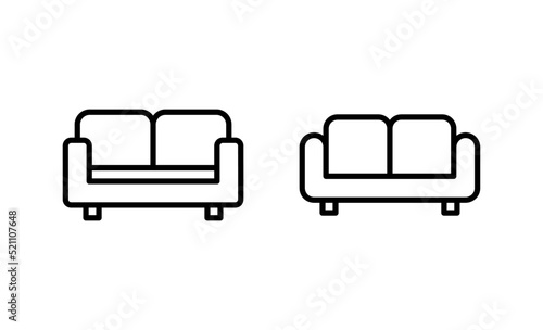 Sofa icon vector. sofa sign and symbol. furniture icon