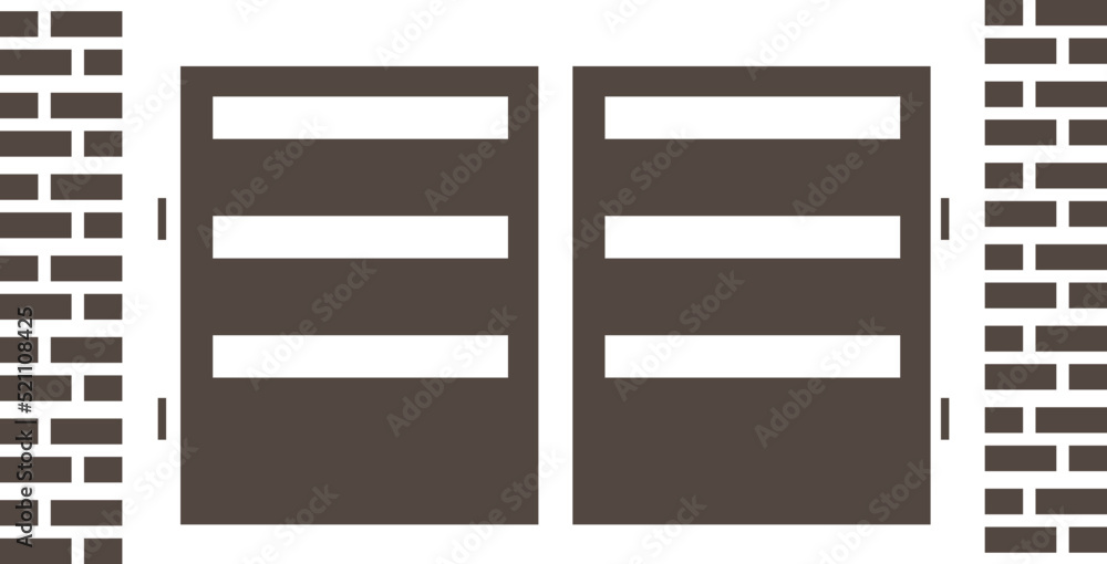Gate icon. Garden gate icon in trendy flat style isolated on white background. Symbol for your web site design,.eps
