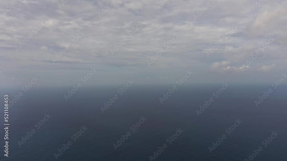 custom made wallpaper toronto digitalAerial view of ocean with waves and sky with clouds, seascape top view.