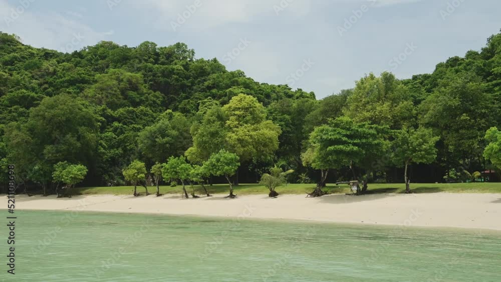 Beautiful Beach in Thailand, Sandy Beach on Tropical Island, Tropical Paradise Landscape and Scenery of Ang Thong National Marine Park, Thailand, Southeast Asia Beautiful Beach in Thailand, Sandy Beach on Tropical Island, Tropical Paradise Landscape and Scenery of Ang Thong National Marine Park, Thailand, Southeast Asia